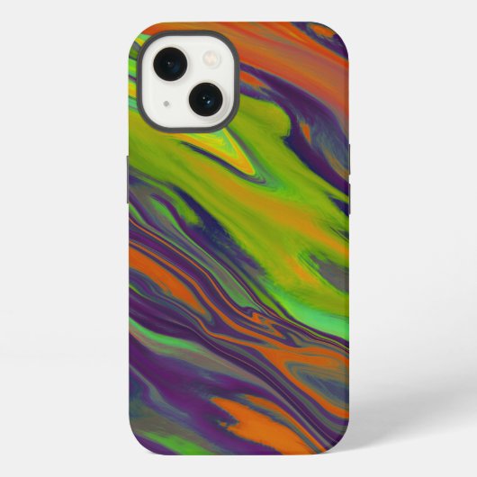 抽象芸術カラフルペイントiPad Airケース iPhoneケース (裏面)
