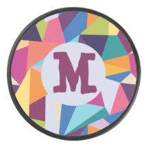 抽象芸術カラフルホッケーパックイニシャル