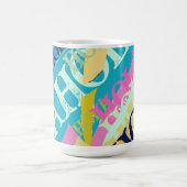 抽象芸術カラフルホラ コーヒーマグカップ (中央)