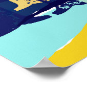 抽象芸術カラフルホラ ポスター (角)