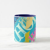 抽象芸術カラフルホラ マグカップ (中央)