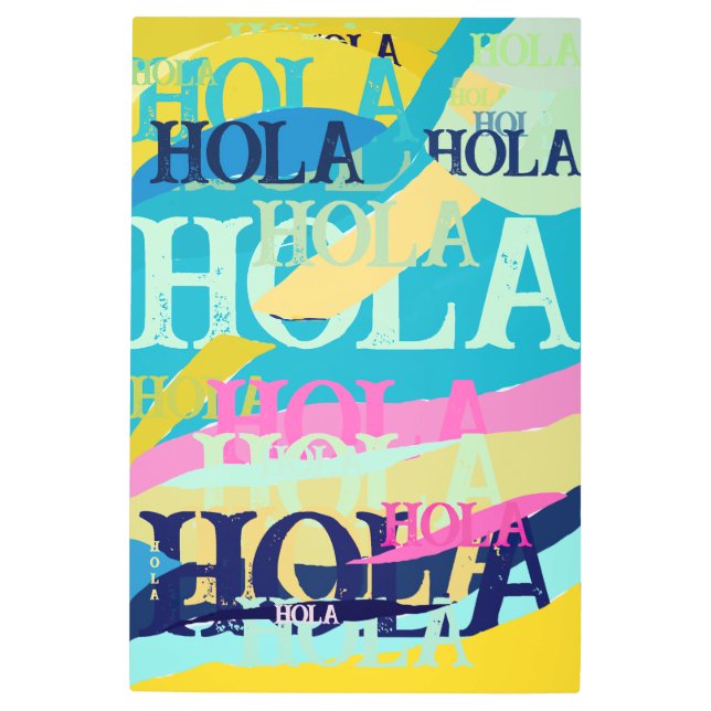 抽象芸術カラフルホラ メタルプリント (正面)