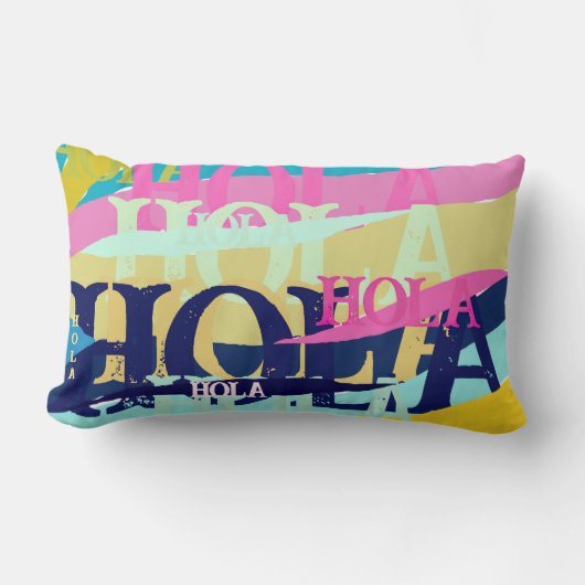 抽象芸術カラフルホラ ランバークッション (正面)