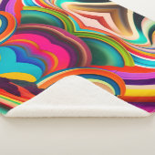 抽象芸術カラフルボナロインスパイアーシェラパブランケット シェルパブランケット (3/4)