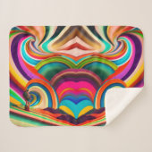 抽象芸術カラフルボナロインスパイアーシェラパブランケット シェルパブランケット (正面(横))