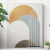 抽象芸術カラフルボホレインボーウォールアートデコール ポスター