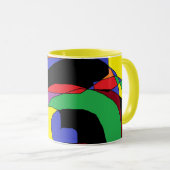 抽象芸術カラフルマグカップ マグカップ (正面右)