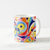 抽象芸術カラフルマグ コーヒーマグカップ (正面右)