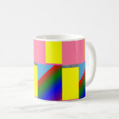 抽象芸術カラフルマグ コーヒーマグカップ (正面右)