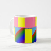 抽象芸術カラフルマグ コーヒーマグカップ (正面左)