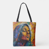 抽象芸術カラフルマリア トートバッグ (裏面)