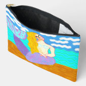 抽象芸術カラフルマーメイド絵画ズ アクセサリーポーチ (見開き)