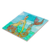 抽象芸術カラフルマーメイド絵画ズ タイル (側面)