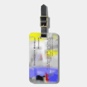 抽象芸術カラフルミニマモダンリスト ラゲッジタグ (正面縦)