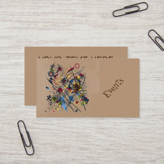 抽象芸術カラフルミュージカル 名刺 (正面/裏面インサイチュ)