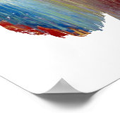 抽象芸術カラフルムスコックスシルエット ポスター (角)