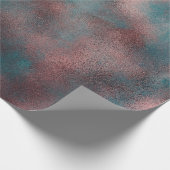 抽象芸術カラフルメタリック仕上げルックバックグラウンド ラッピングペーパー (角)