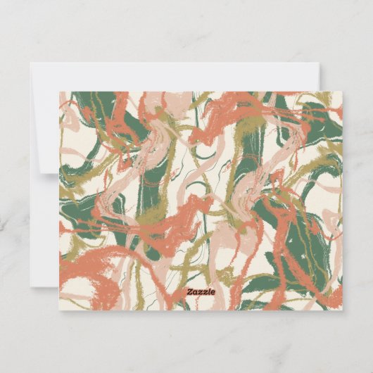 抽象芸術カラフルメリークリスマスのスナップショット写真 シーズンカード (裏面)