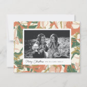 抽象芸術カラフルメリークリスマスのスナップショット写真 シーズンカード (正面)