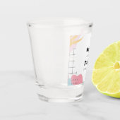 抽象芸術カラフルメンフィス結婚ズ ショットグラス (左)
