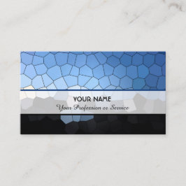 抽象芸術カラフルモザイクタイル 名刺