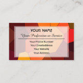 抽象芸術カラフルモザイクタイル 名刺 (裏面)