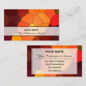 抽象芸術カラフルモザイクタイル 名刺 (正面/裏面)