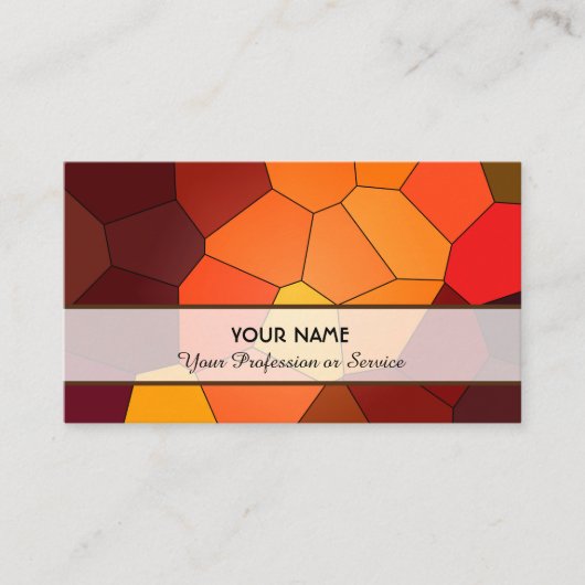 抽象芸術カラフルモザイクタイル 名刺 (正面)