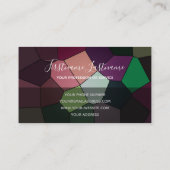 抽象芸術カラフルモザイクタイル 名刺 (裏面)