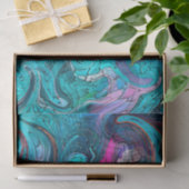 抽象芸術カラフルモザイク人魚またはドラゴンはかりで測 薄葉紙 (ギフト)