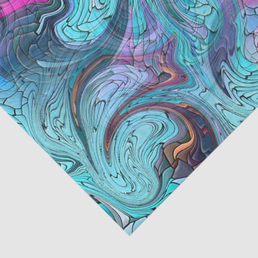 抽象芸術カラフルモザイク人魚またはドラゴンはかりで測 薄葉紙 (詳細)