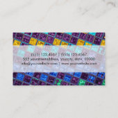 抽象芸術カラフルモザイク模様モノグラム#9 名刺 (裏面)