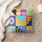 抽象芸術カラフルモダンジオメトリックファミリ名 クッション (ブランケット)