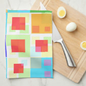 抽象芸術カラフルモダンデザイン キッチンタオル (四つ折り)