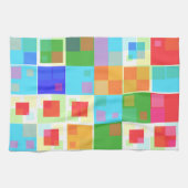 抽象芸術カラフルモダンデザイン キッチンタオル (横)