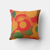 抽象芸術カラフルモダン幾何学的パターン クッション (裏面)