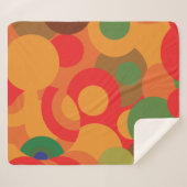 抽象芸術カラフルモダン幾何学的パターン シェルパブランケット (正面(横))