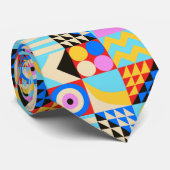 抽象芸術カラフルモダン幾何形状 ネクタイ (ロール)