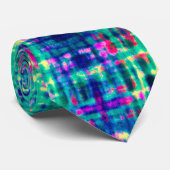 抽象芸術カラフルモダン絞り染めパターン ネクタイ (ロール)