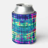 抽象芸術カラフルモダン絞り染めパターン 缶クーラー (缶正面)