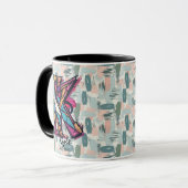 抽象芸術カラフルモノグラムマグ – K for Kyle マグカップ (正面左)