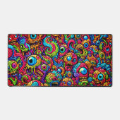 抽象芸術カラフルモンスター デスクマット (正面)