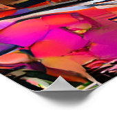 抽象芸術カラフルヨガポーズポスター ポスター (角)