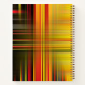 抽象芸術カラフルラインノートブック ノートブック (裏面)