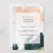 抽象芸術カラフルランジェリーシャワー招待状 招待状 (正面)