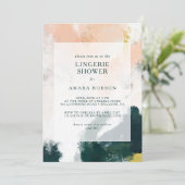 抽象芸術カラフルランジェリーシャワー招待状 招待状 (スタンド正面)