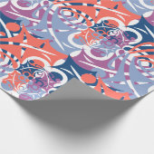 抽象芸術カラフルリーフパターン ラッピングペーパー (角)