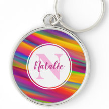 抽象芸術カラフルレインボーグラデーション名モノグラム