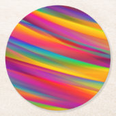抽象芸術カラフルレインボーグラデーション ラウンドペーパーコースター (正面)