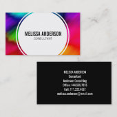 抽象芸術カラフルレインボー絞り染め名刺 名刺 (正面/裏面)